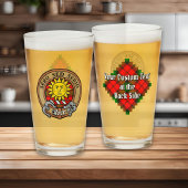 Clan Kerr Crest over Tartan Glas