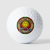 Clan Kerr Crest over Tartan Golfballen (Voorkant)
