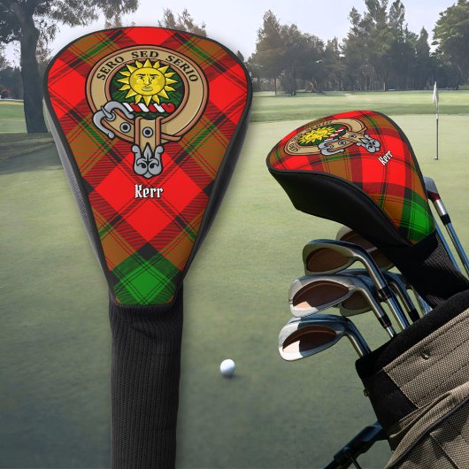 Clan Kerr Crest over Tartan Golfheadcover