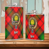 Clan Kerr Crest over Tartan Heupfles