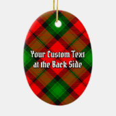 Clan Kerr Crest over Tartan Keramisch Ornament (Achterkant)