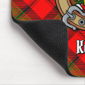 Clan Kerr Crest over Tartan Muismat (Hoek)