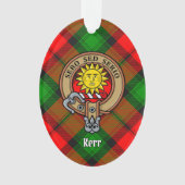 Clan Kerr Crest over Tartan Ornament (voorkant)