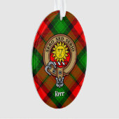Clan Kerr Crest over Tartan Ornament (voorkant)