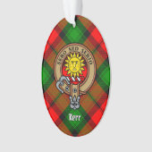 Clan Kerr Crest over Tartan Ornament (voorkant)