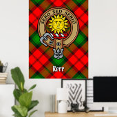 Clan Kerr Crest over Tartan Poster (Thuiskantoor)