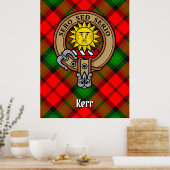 Clan Kerr Crest over Tartan Poster (Keuken)