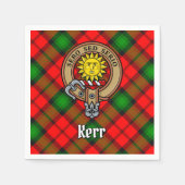 Clan Kerr Crest over Tartan Servet (Voorkant)