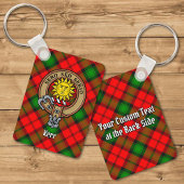 Clan Kerr Crest over Tartan Sleutelhanger