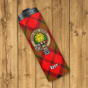 Clan Kerr Crest over Tartan Thermosbeker