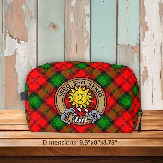 Clan Kerr Crest over Tartan Toilettasje