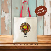 Clan Kerr Crest over Tartan Tote Bag