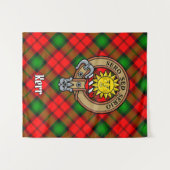 Clan Kerr Crest over Tartan Wandkleed (Voorkant (horizontaal))