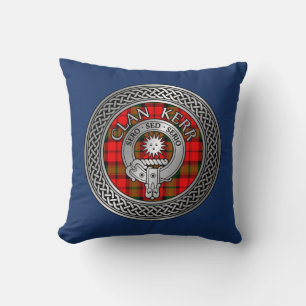 Clan Kerr Crest & Tartan Knot Kussen