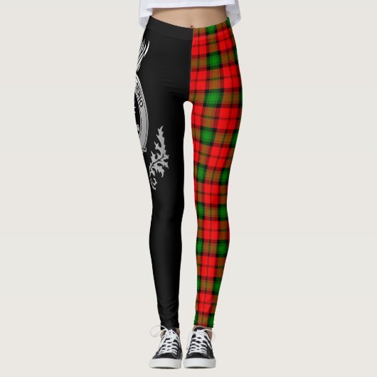 Clan Kerr Crest & Tartan Leggings (Voorkant)
