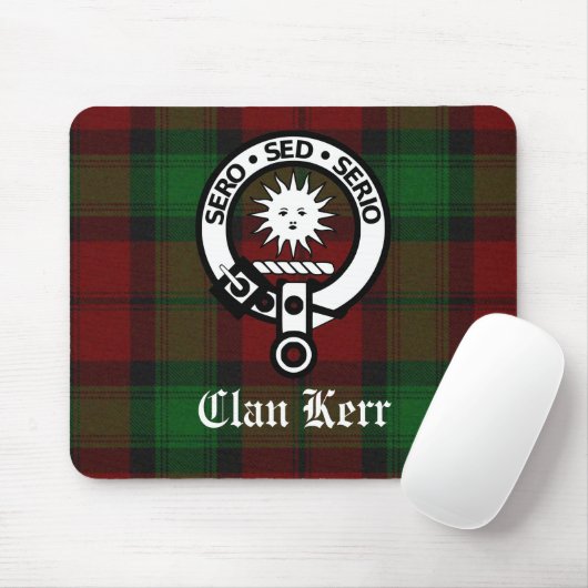 Clan Kerr Crest & Tartan  Muismat (Met muis)