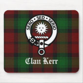 Clan Kerr Crest & Tartan  Muismat (Voorkant)