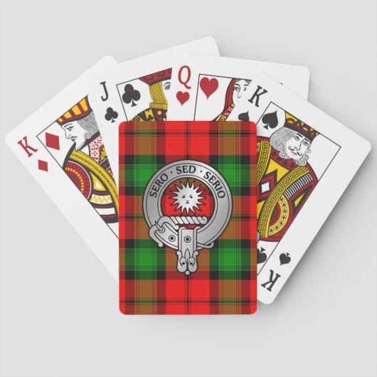 Clan Kerr Crest & Tartan Pokerkaarten (Achterkant)