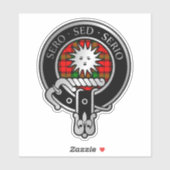 Clan Kerr Crest & Tartan Sticker (Vel)