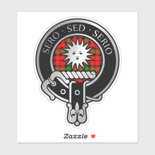 Clan Kerr Crest & Tartan Sticker (Vel)