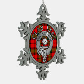 Clan Kerr Crest & Tartan Tin Sneeuwvlok Ornament (Links)