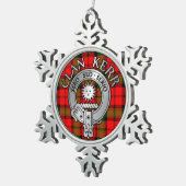 Clan Kerr Crest & Tartan Tin Sneeuwvlok Ornament (Rechts)