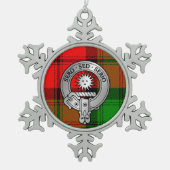 Clan Kerr Crest & Tartan Tin Sneeuwvlok Ornament (Voorkant)