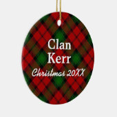 Clan Kerr Scottish Tartan Keramisch Ornament (Rechts)