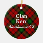 Clan Kerr Scottish Tartan Keramisch Ornament (Voorkant)