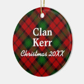 Clan Kerr Scottish Tartan Keramisch Ornament (Links)