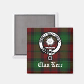 Clan Kerr Tartan en Crest Badge Magneet (Voorkant / Achterkant)