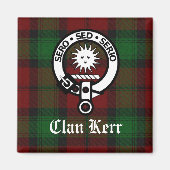 Clan Kerr Tartan en Crest Badge Magneet (Voorkant)