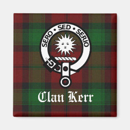 Clan Kerr Tartan en Crest Badge Magneet