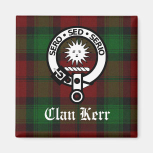 Clan Kerr Tartan en Crest Badge Magneet