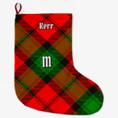 Clan Kerr Tartan Grote Kerstsok (Voorkant)