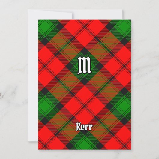Clan Kerr Tartan Kaart (Voorkant)