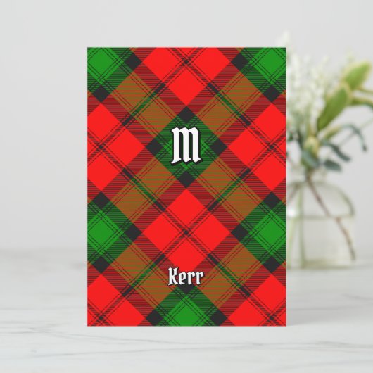 Clan Kerr Tartan Kaart (Staand voorkant)