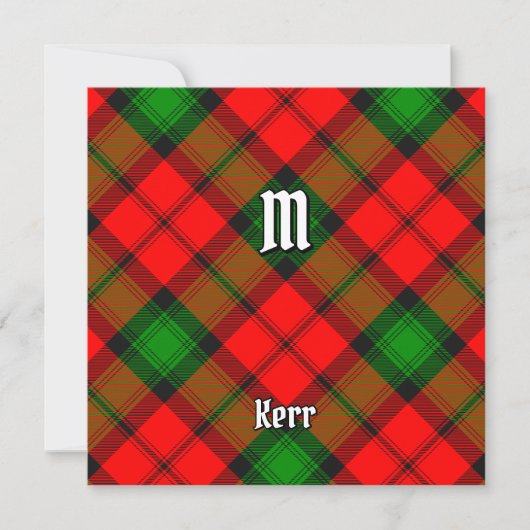 Clan Kerr Tartan Kaart (Voorkant)