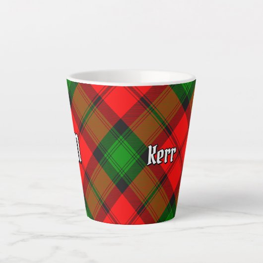 Clan Kerr Tartan Latte Mok (Voorkant)
