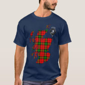 Clan Kerr Tartan Map & Crest T-Shirt (Voorkant)