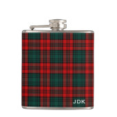 Clan Kerr Tartan Monogram Heupfles (Voorkant)
