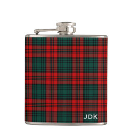Clan Kerr Tartan Monogram Heupfles