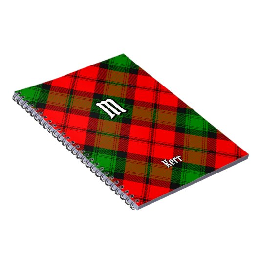 Clan Kerr Tartan Notitieboek (Rechterzijde)