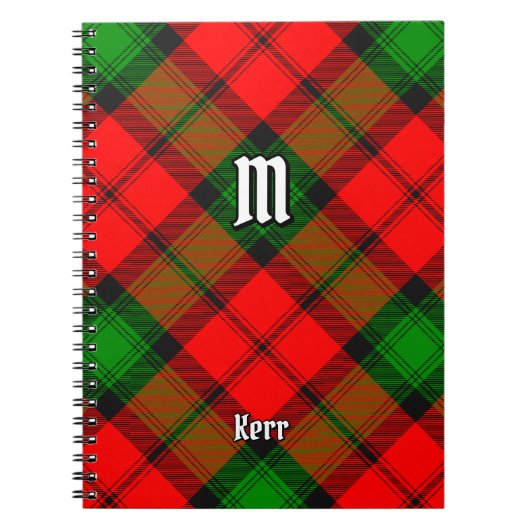 Clan Kerr Tartan Notitieboek (Voorkant)