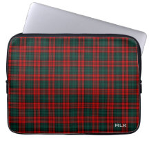 Clan Kerr Tartan Red en Green Pset Monogrammed