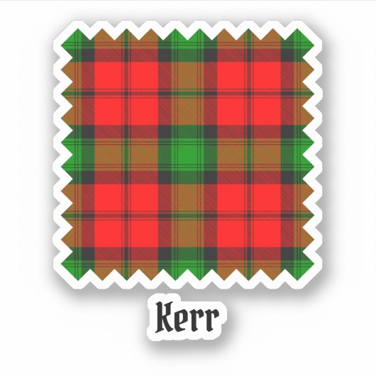 Clan Kerr Tartan Sticker (Voorkant)