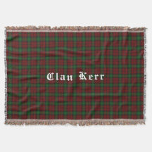 Clan Kerr Tartan Throw Blanket