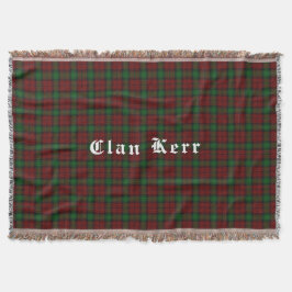Clan Kerr Tartan Throw Blanket Deken