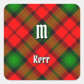 Clan Kerr Tartan Vierkante Sticker (Voorkant)