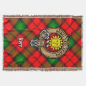 Clan Kerr Wapen over Tartan Deken (Voorkant)